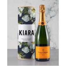 Personalised White Flowers Bubbly Tube (SPARKLING)