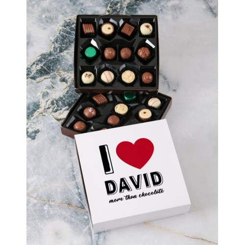Personalised Love You Double Choc Tray (WINE)