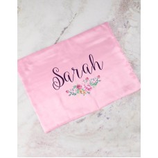 Personalised Floral Pink Pillowcase (3pc)