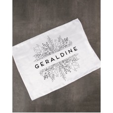 Personalised Floral White Pillowcase (3pc)