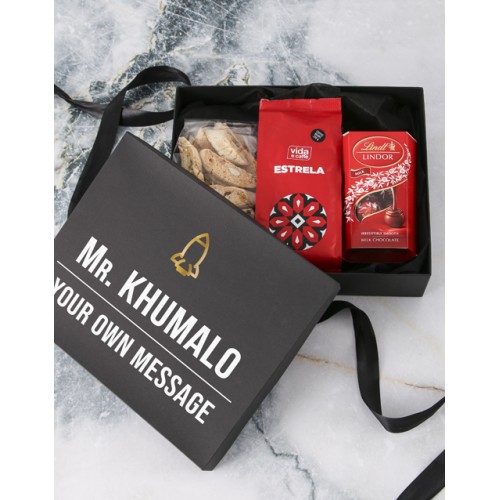 Personalised Own Message Man Crate (coffee)