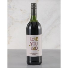 Personalised Love You Dad Red Wine (standard)