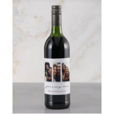 Personalised Triple Photo Red Wine (giftbox)