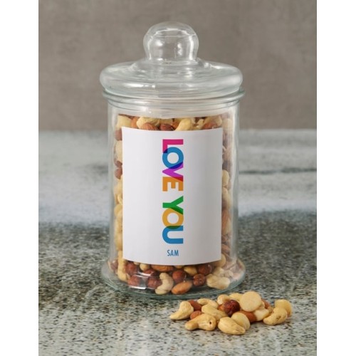 Personalised Love You Mixed Nuts Jar (750g)