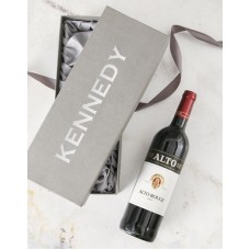 Personalised Grey Gift Box With Wine (spier)