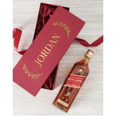 Personalised Name Johnnie Walker Red Gift Box (red)