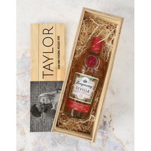 Personalised Tanqueray Gin Photo Crate