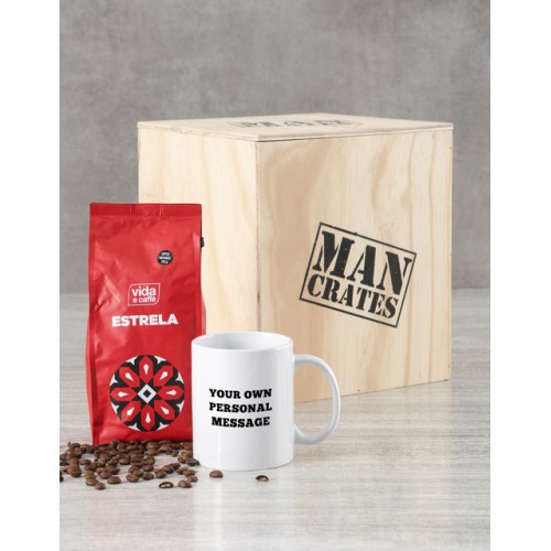 Personalised Message Mug Man Crate (STANDARD)