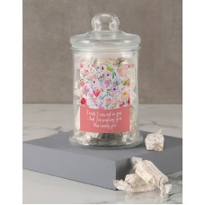 Personalised Floral Fancy Candy Jar (LINDT LARGE)