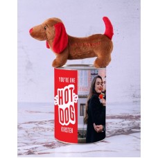 Personalised Hot Dang Dashund Teddy (CHOCOLATE)