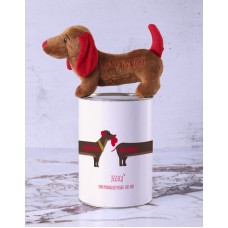 Personalised Puppy Love Dashund Teddy (CHOCOLATE)