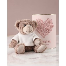 Personalised Brown Teddy Gift (CHOCOLATE)