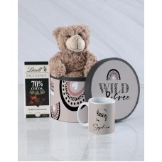 Wild And Free Teddy In Hat Box