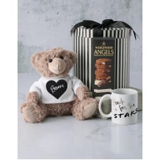 Personalised Starry Teddy In Hat Box