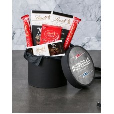 Personalised Super Dad Lindt Hat Box (STANDARD)