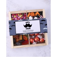 Personalised Dads Stache Sweet Tray (4PC)