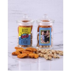 Personalised Hero Dad Nut Jar (2PC)