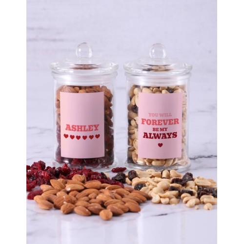 Personalised I Love You Nut Jar (2PC)