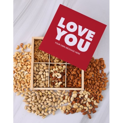 Personalised Love You Message Nut Tray (STANDARD)