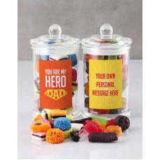 Personalised You Are My Hero Dad Sweetie Jar (2PC SET)