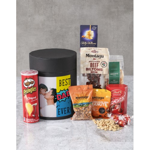 Personalised Best Dad Ever Snack Hatbox