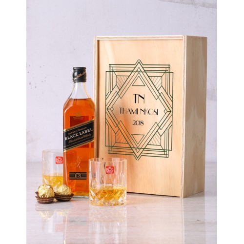 Personalised Aztec Whisky Crate (RED)