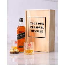 Personalised Message Whisky Crate (RED)