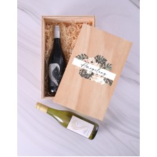 Personalised Tropical Vintage Wine Crate (WINE DUO)