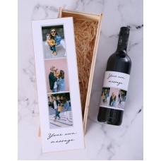 Personalised Photo Trio Wine Crate