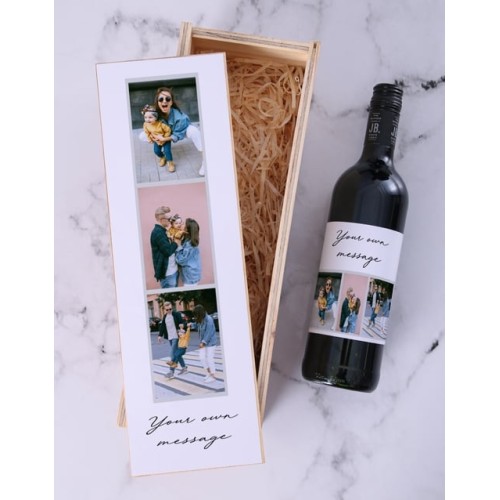 Personalised Photo Trio Wine Crate
