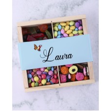 Personalised Butterfly And Blooms Sweet Tray (4PC)