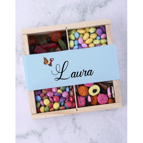 Personalised Butterfly And Blooms Sweet Tray (4PC)