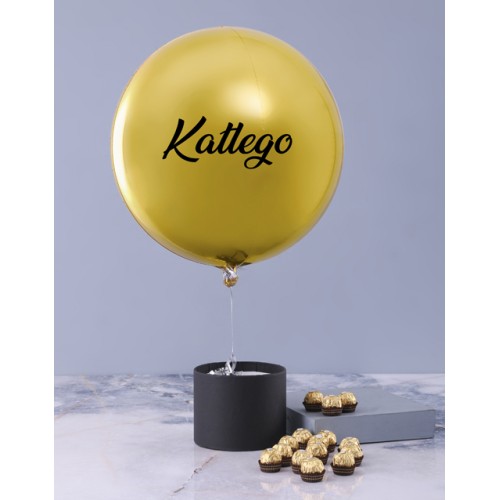 Personalised Awesome Name Balloon Hat Box (STANDARD)