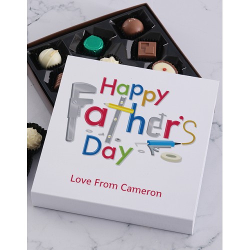 Personalised Fathers Day Tools Choc Tray