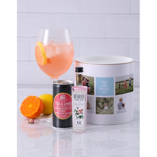Personalised Photo Collage Gin Gift (Standard)