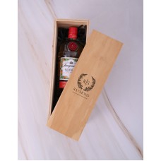 Personalised Wreath Engraved Sprits Crate (Tanqueray)