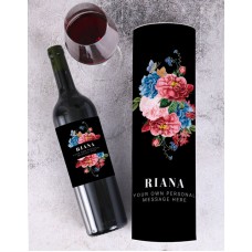 Personalised Floral Sophie La Rouge Wine (STANDARD)
