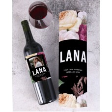 Personalised Rose Design Sophie La Rouge Wine (STANDARD)