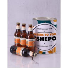 Personalised Cheers Abstract Beer Tin (STANDARD)