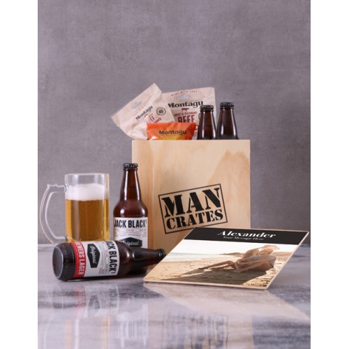 Personalised Man Crate With Name And Photo (STANDARD)
