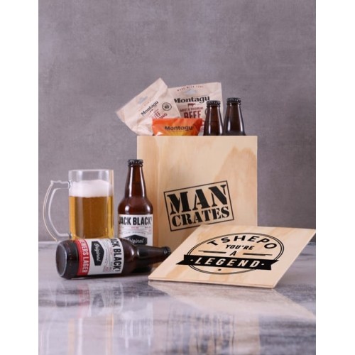 Personalised You Are A Legend Man Crate (MEDIUM)