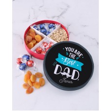 Personalised Dad Dried Fruit And Nut Wheel (Baronne)