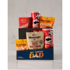 Personalised Super Dad Moustache Snack Crate (WINE)