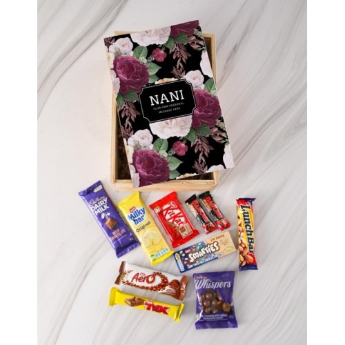 Personalised Royal Roses Chocolate Crate (STANDARD)