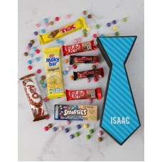 Personalised Stripy Chocolate Tie Box (STANDARD)