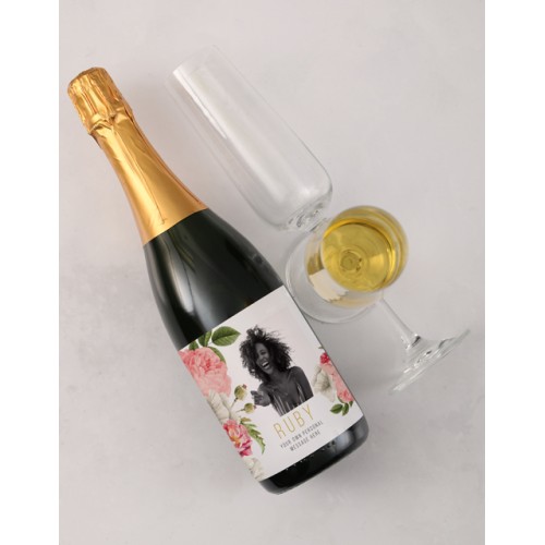 Personalised Floral Name And Message Wine Box (STANDARD)