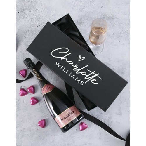 Personalised Heart Name Bubbly Giftbox