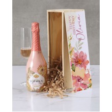 Personalised Bubbly Floral Crate (SPARKLING)
