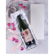Personalised Floral Glassy Sauvignon