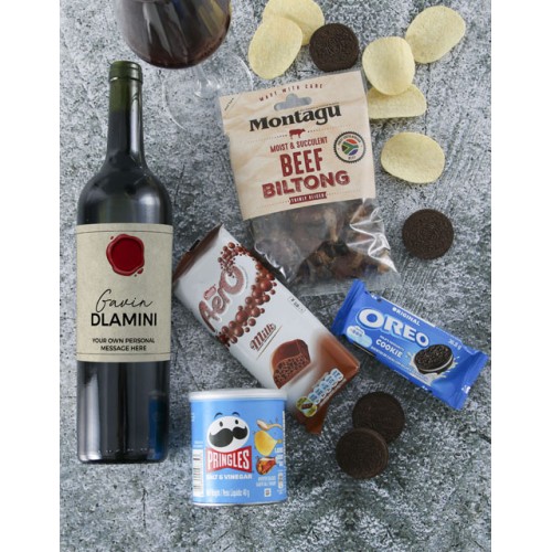 Personalised Wine And Sweet Stash